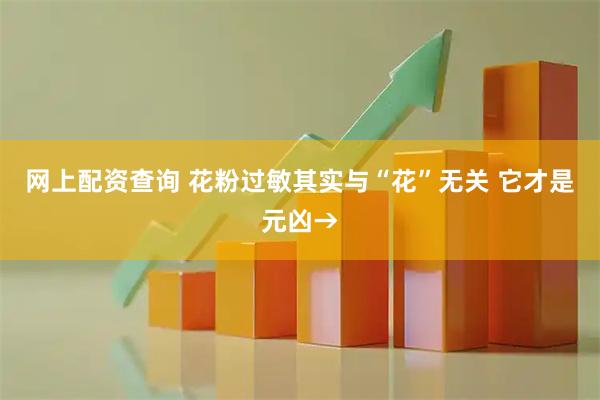网上配资查询 花粉过敏其实与“花”无关 它才是元凶→